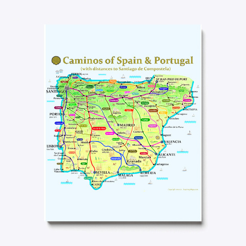 Caminos Of Spain And Portugal Standard T-Shirt Front