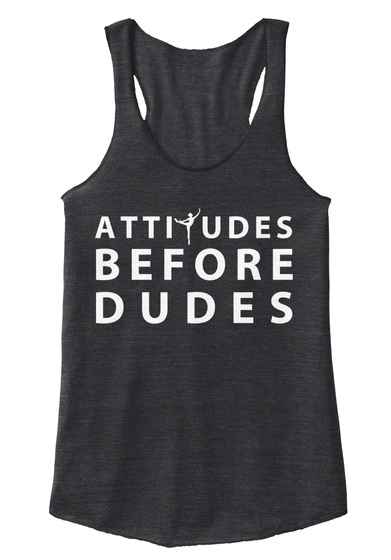 Attitudes Before Dudes Eco Black T-Shirt Front
