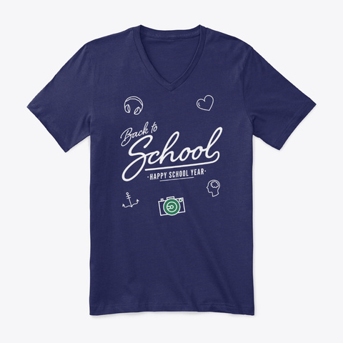 Back To School Tshirt Design Of Usa Navy T-Shirt Front