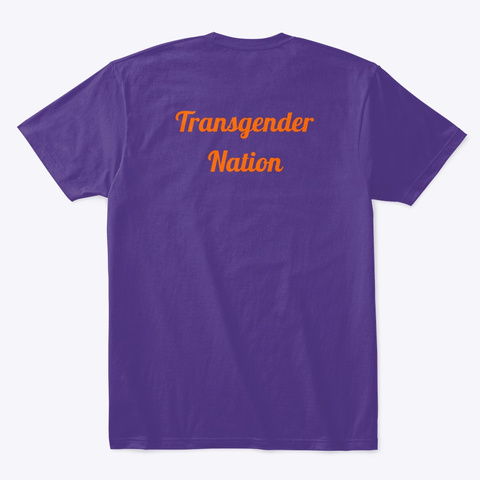H.O.T120 Degrees#Transgender Series Purple T-Shirt Back