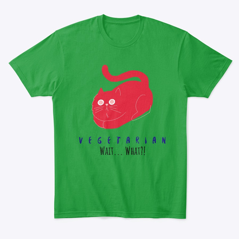 Vegetarian Kelly Green T-Shirt Front