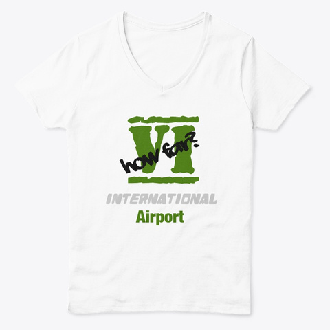 Vi International Airport White  T-Shirt Front