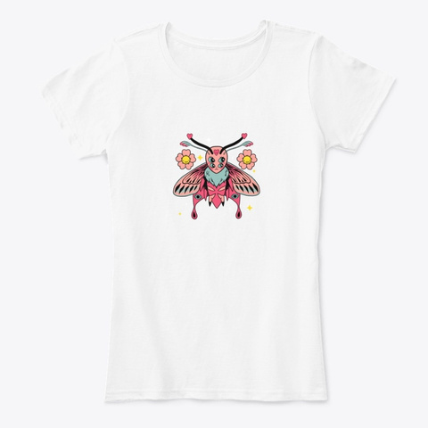 Butterfly Flower Shirt, Flowers Queen White T-Shirt Front