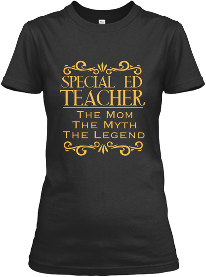 Special Ed Teacher Black T-Shirt Front