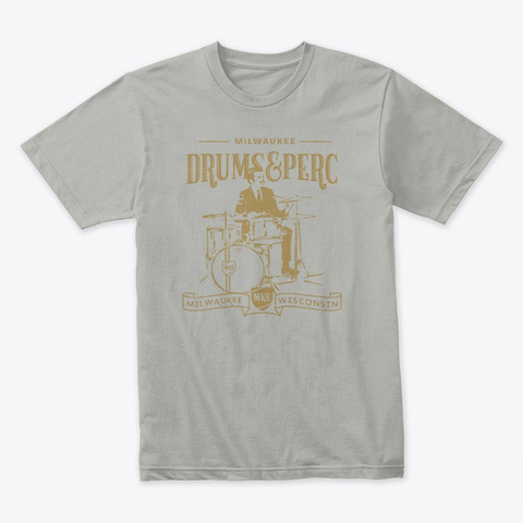 Milwaukee Drums&Perc Light Grey Camiseta Front