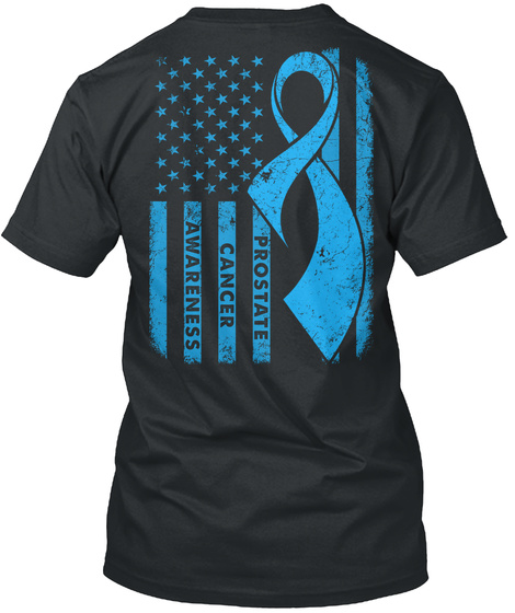 Prostate Cancer Awareness Black T-Shirt Back