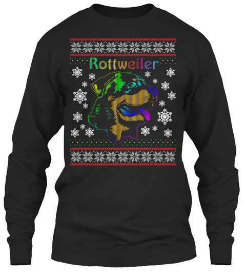 rottweiler ugly christmas sweater