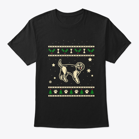 Christmas Otterhound Gift Black T-Shirt Front