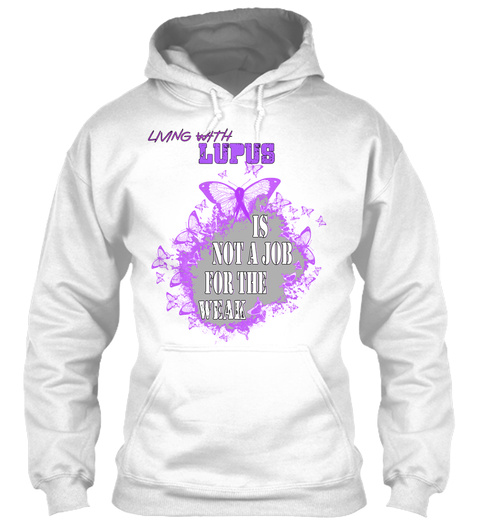 Living With Lupus White T-Shirt Front