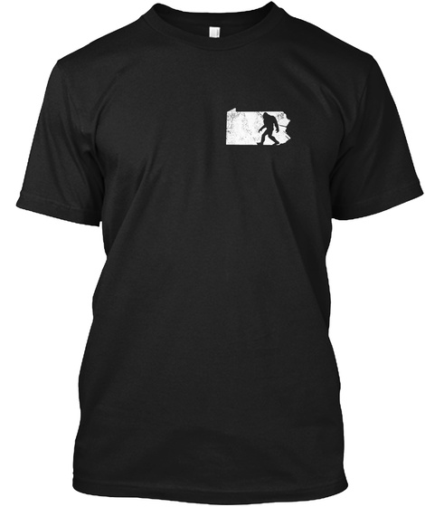 Pennsylvania Squatcher Bigfoot Sasquatch Black T-Shirt Front
