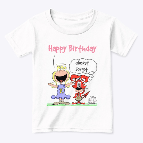 Angel Kate & Bub Birthday Kids  T Shirt White  T-Shirt Front