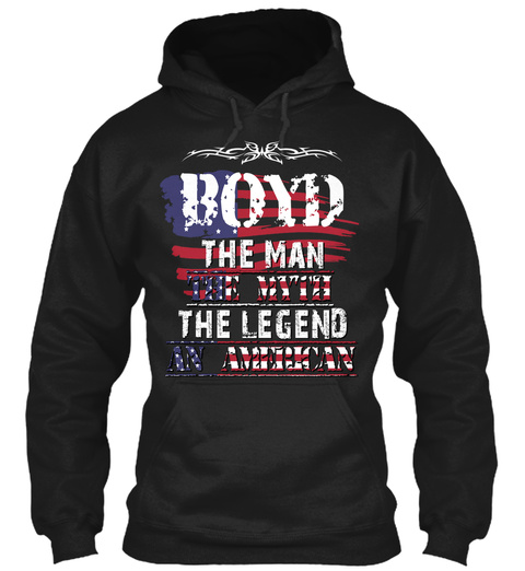 Boyd The Man The Myth The Legend American Black T-Shirt Front