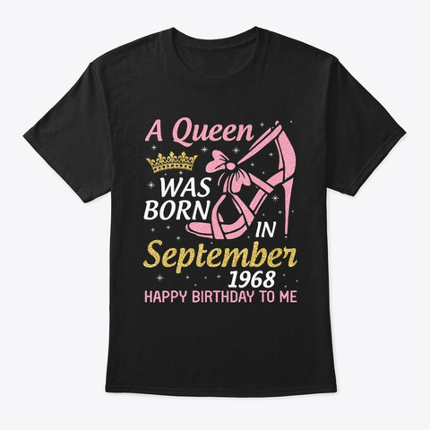 A Queen Was Born In September 1968 Happy Black Kaos Front