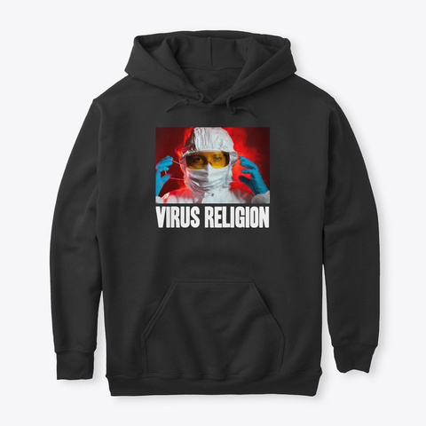 V Religion Jet Black T-Shirt Front