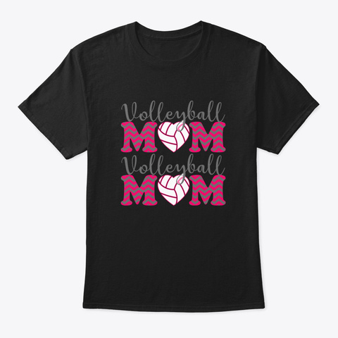 Volleyball Mom Jlpxk Black T-Shirt Front