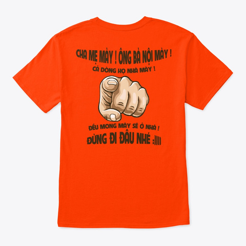 Áo Thun Cà Khịa Cực Chất Orange áo T-Shirt Back