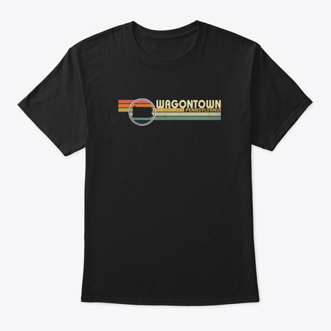 Wagontown Pennsylvania Vintage 1980 S Sty Black T-Shirt Front