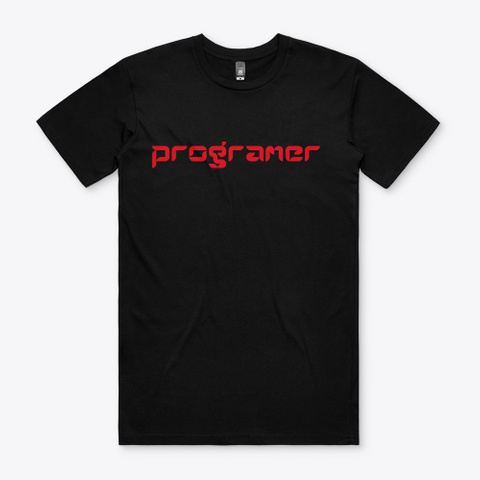 Programer Shirt Black T-Shirt Front