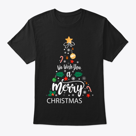 Christmas Gift And Holidays Black T-Shirt Front