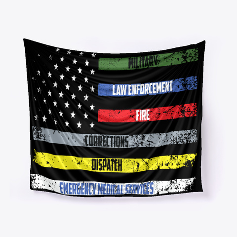 Usa Heroes Flag Black Kaos Front