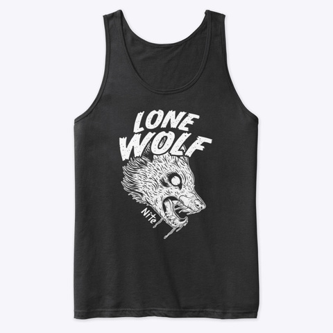 Lone Wolf   Tank Top  Black T-Shirt Front