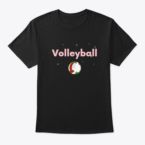 Volleyball Bectd Black T-Shirt Front