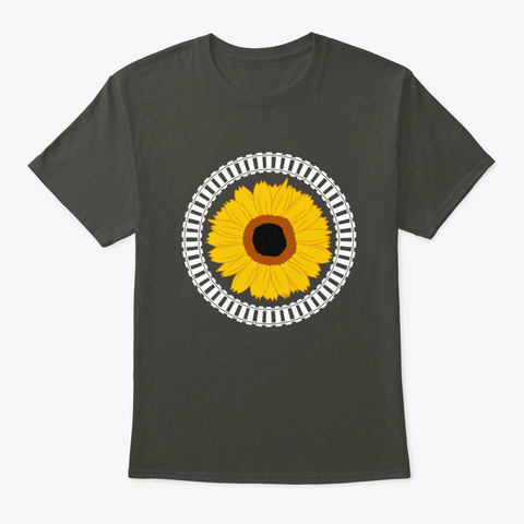 Sunflower Railroad Trains Memorabil Smoke Gray T-Shirt Front