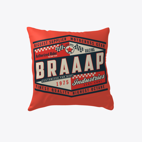 Braaap Ind. Mx Pillow Red T-Shirt Front