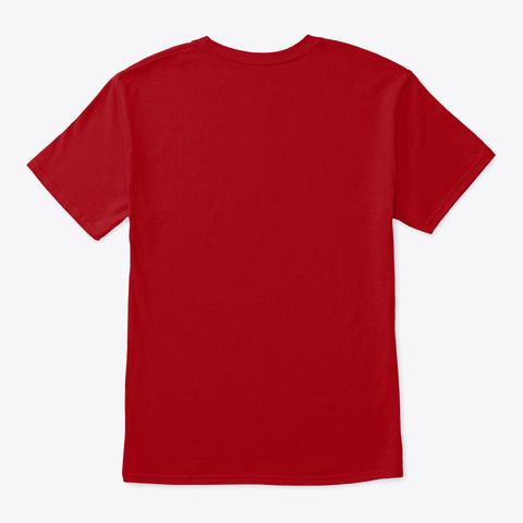 White On Colour Deep Red T-Shirt Back