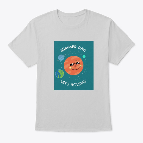 Summer Day Let's Holiday Light Steel Camiseta Front