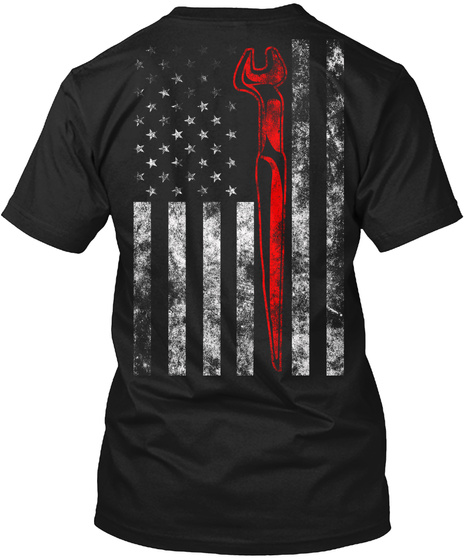 American Ironworker! Black T-Shirt Back