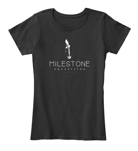 Milestone Equestrian Black áo T-Shirt Front