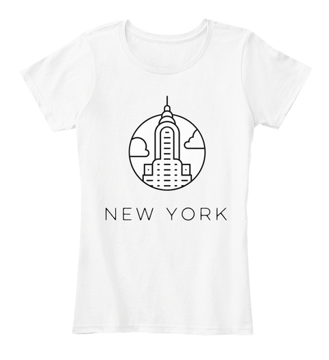 New York White T-Shirt Front