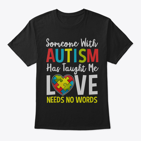 Autism Awareness T Shirt Puzzle Piece Wo Black T-Shirt Front