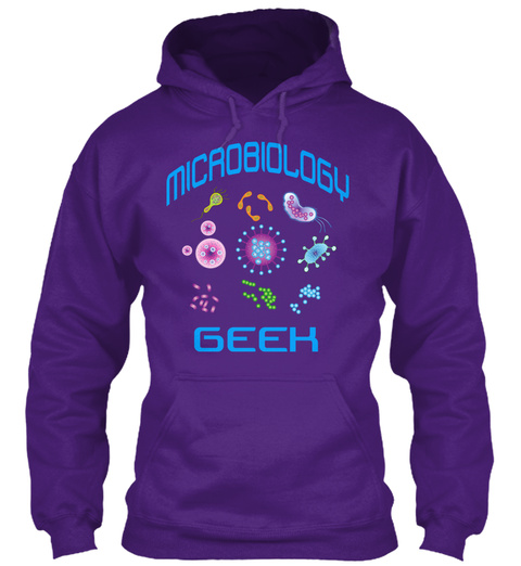Microbiology Geek Purple T-Shirt Front