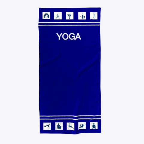 Yoga Asanas And Meditation Deep Navy T-Shirt Front