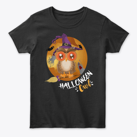Kawaii Halloween Owl Shirt Ghost Moon