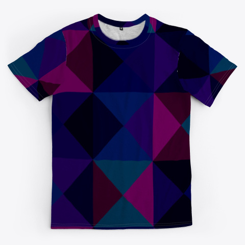 Dark Geometric Abstract Multicolor Shape Standard T-Shirt Front