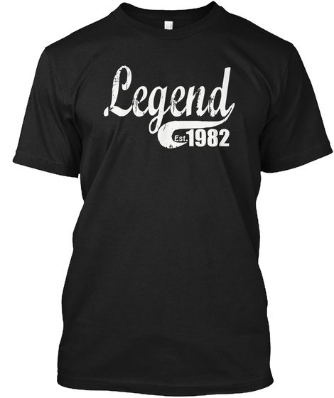 Legend Est.1982 Black T-Shirt Front
