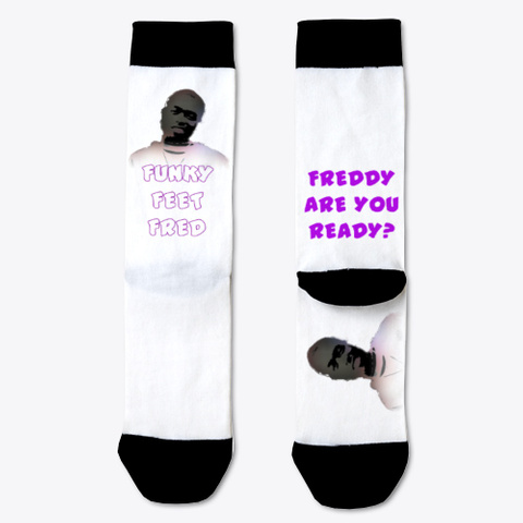 Funky Feet Fred Socks White T-Shirt Front