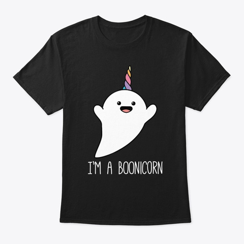 Im A Boonicorn, Cute Halloween Black T-Shirt Front
