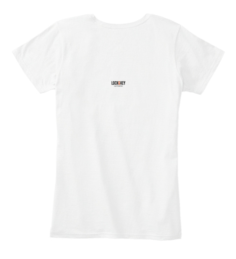 Lock & Key White T-Shirt Back