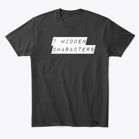 ? Hidden Characters T Black T-Shirt Front
