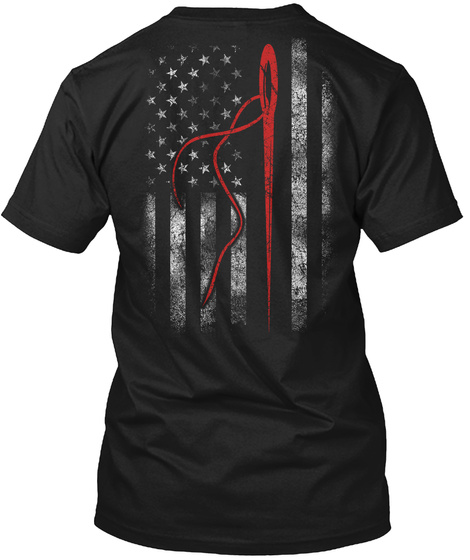 America  Sewing (Mp) Black T-Shirt Back
