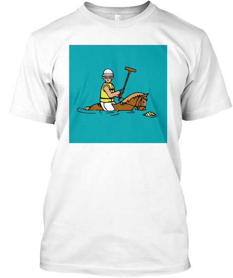 Horse Water Polo T Shirt White T-Shirt Front