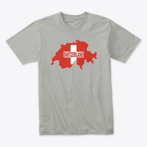 Switzerland Flag T Shirt Light Grey T-Shirt Front