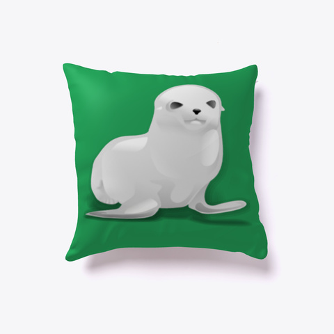 Cute Wild Seal Animal Pillow Green T-Shirt Front