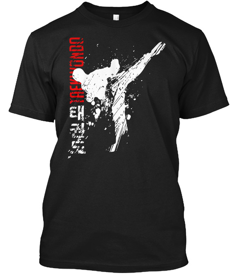 Taekwondo Fighter   Tshirt Hoodie Black T-Shirt Front