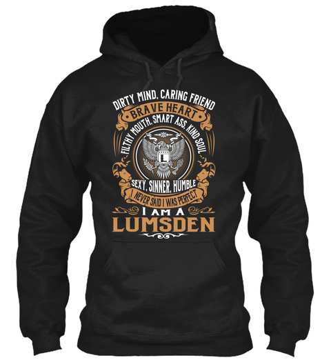 Lumsden Black T-Shirt Front