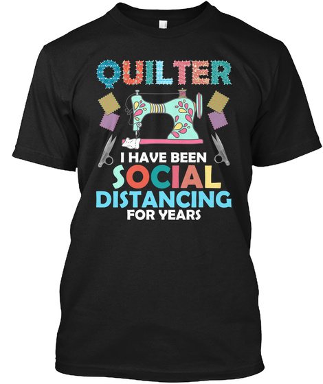 Quilting Black T-Shirt Front